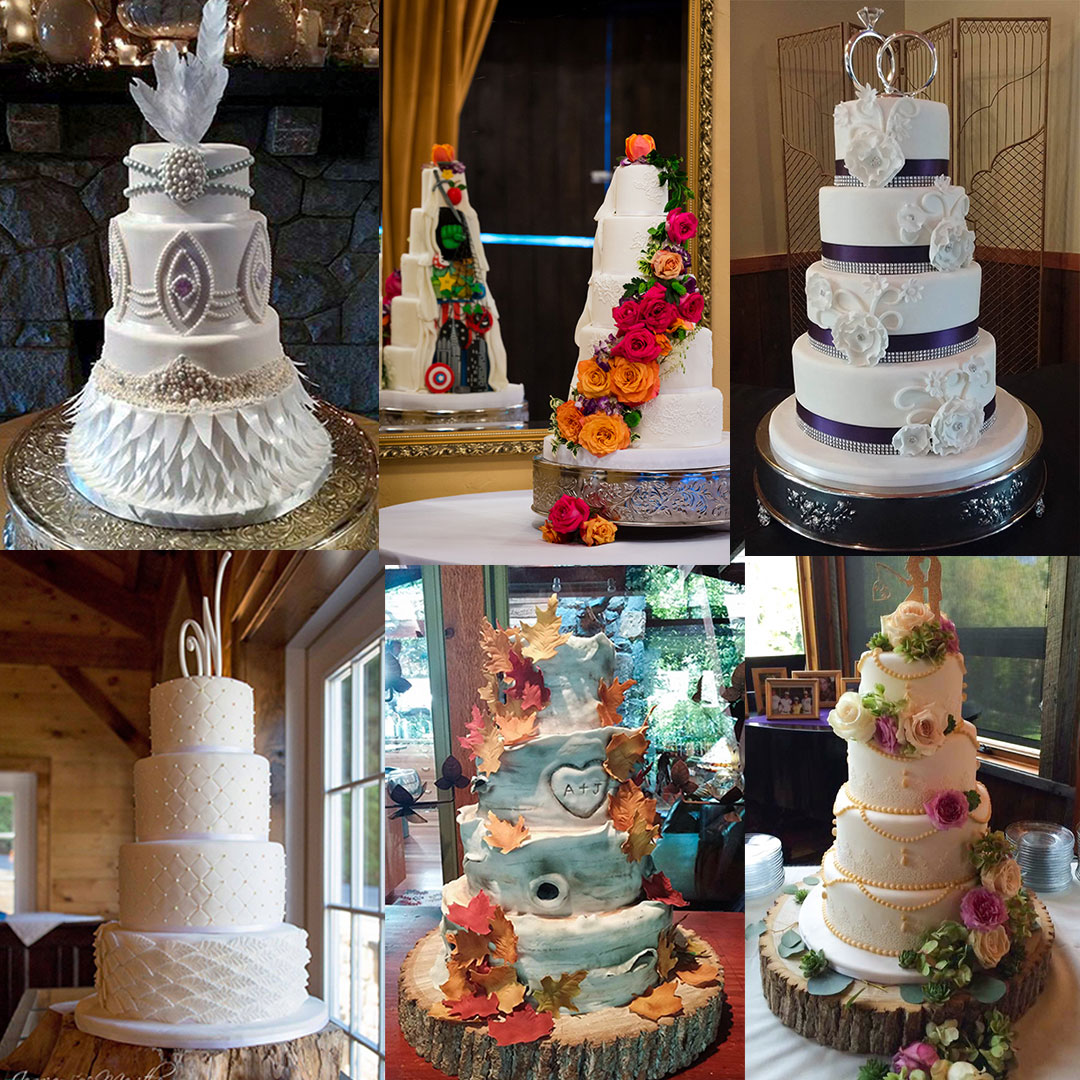 Fondant and Specialty Designs Asheville  Wedding Cakes 